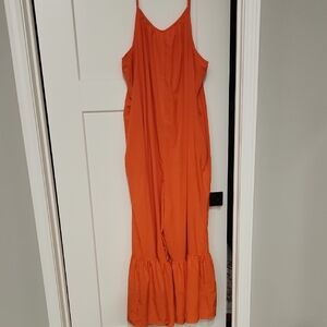 SHEIN Vibrant Orange Maxi Dress